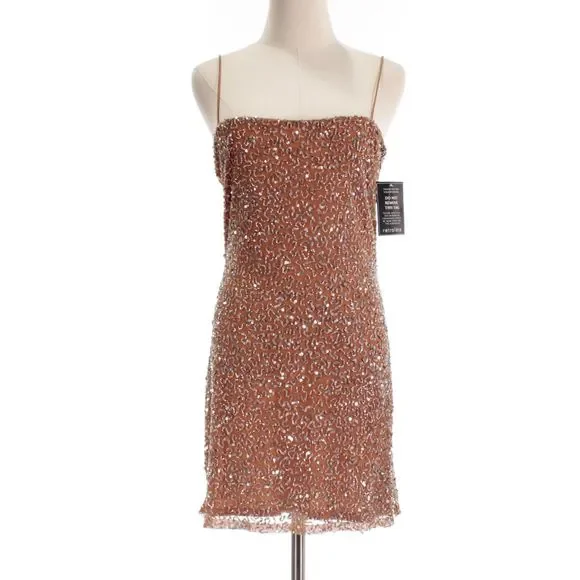 blue dress for baby girl Retrofte Women's Kaeli Sequin Dress - Gold